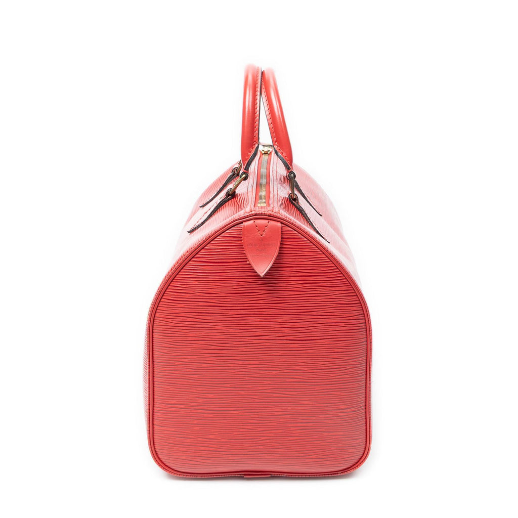 Louis Vuitton Speedy Red Epi Handbag — view 4