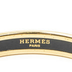 Hermes Enamel Bangle Blue Gold Ribbon Motifa Bracelet — view 4