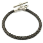 Hermes Glenan Wrap Bracelet Gray Calfskin — view 2