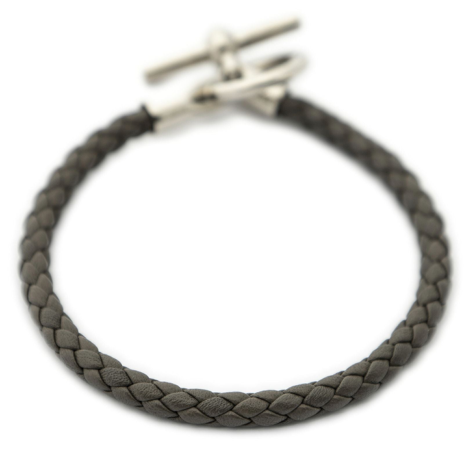 Hermes Glenan Wrap Bracelet Gray Calfskin — view 2