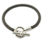 Hermes Glenan Wrap Bracelet Gray Calfskin