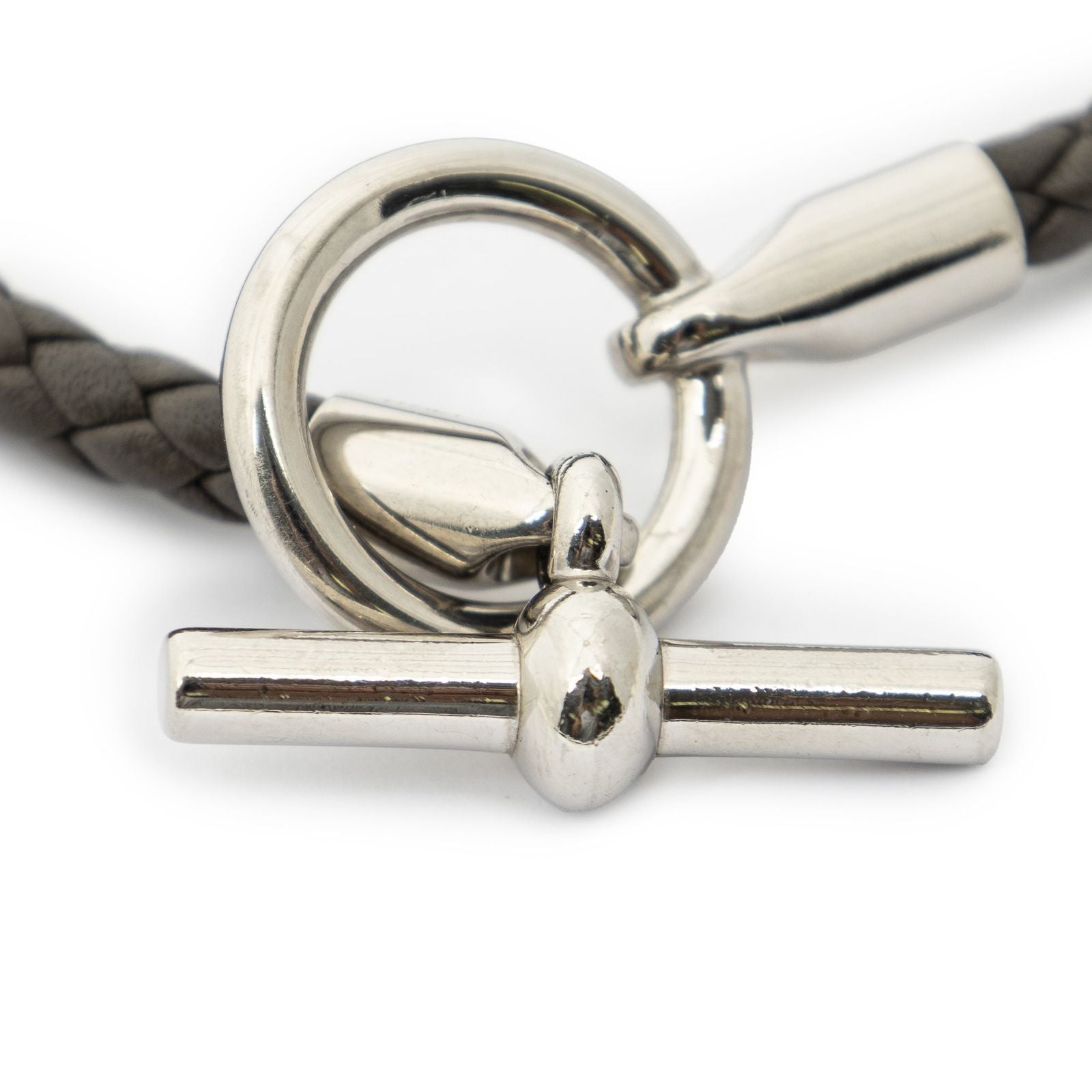 Hermes Glenan Wrap Bracelet Gray Calfskin — view 3