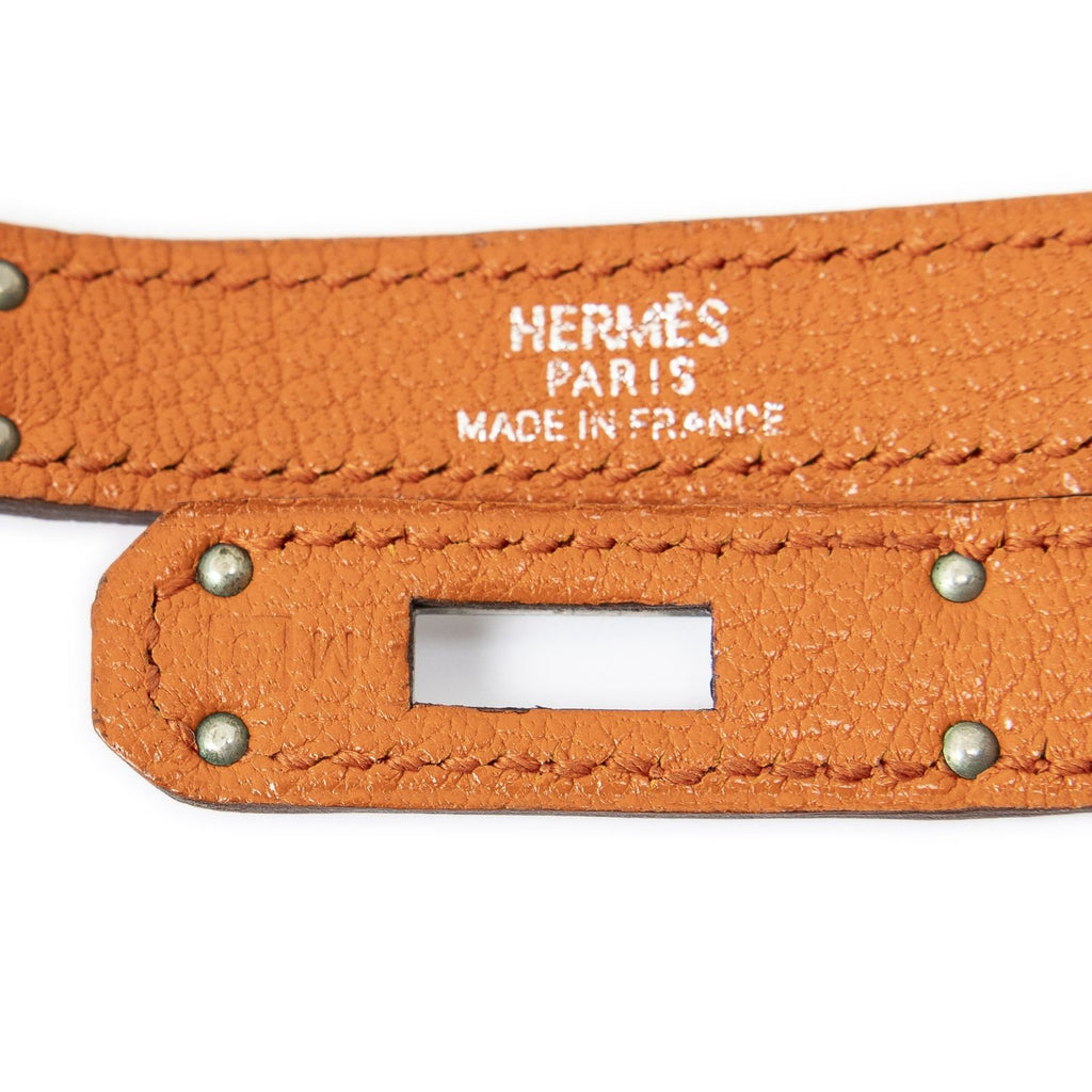 Hermes Kelly Lariat Necklace Orange Chezblanc — view 4