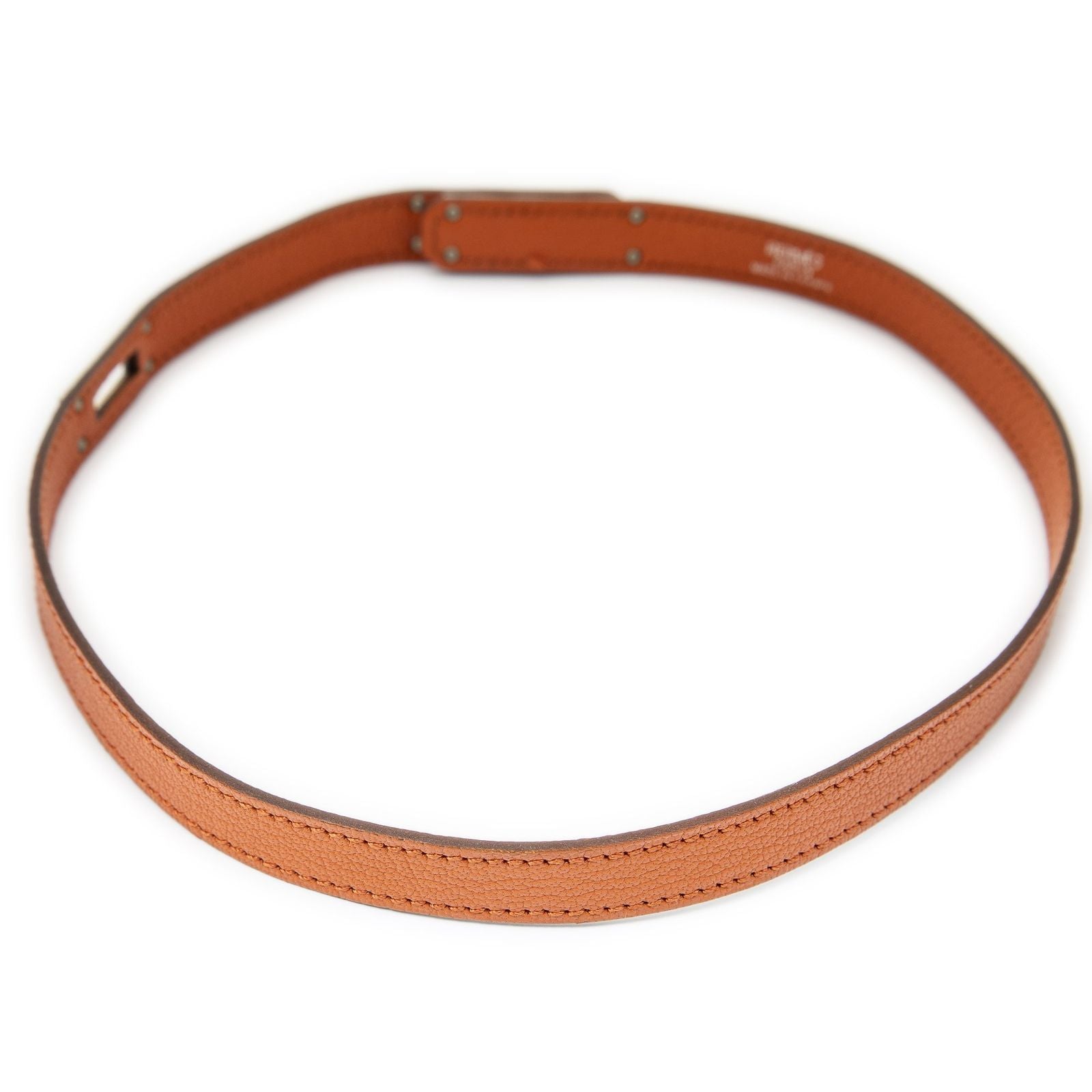 Hermes Kelly Lariat Necklace Orange Chezblanc — view 2