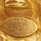 Chanel CC Logo Square Clip Type Earrings Gold Plated — view 3