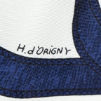 Hermes Scarf Blue White 100% Twillsilk — view 4