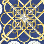 Hermes Scarf Blue White 100% Twillsilk — view 3