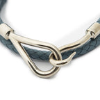 Hermes Jumbohook Double Bracelet Blue Calfskin — view 3