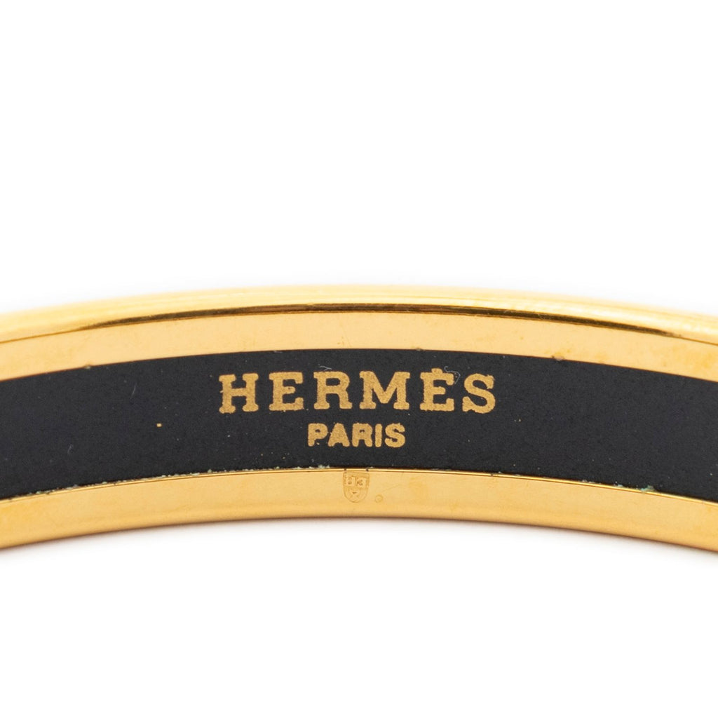 Hermes Enamel Bangle Gray Pumochi Bracelet — view 3