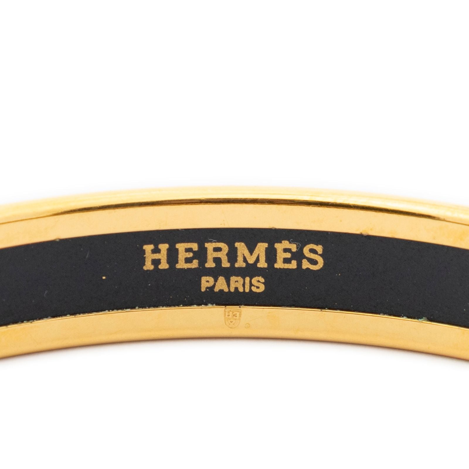 Hermes Enamel Bangle Gray Pumochi Bracelet — view 3
