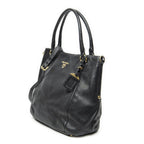 Prada Convertible Tote Black Vitello Dyno — view 2