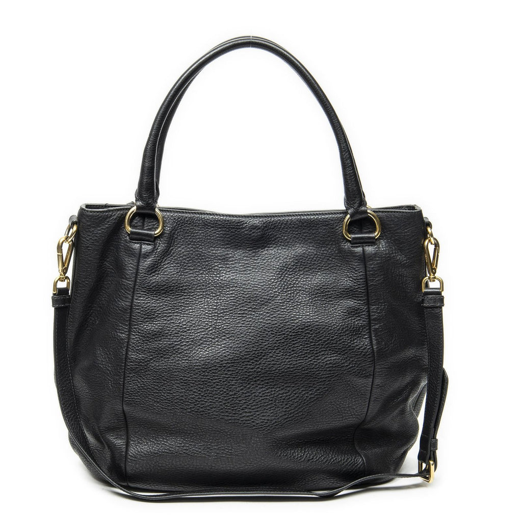 Prada Convertible Tote Black Vitello Dyno — view 5