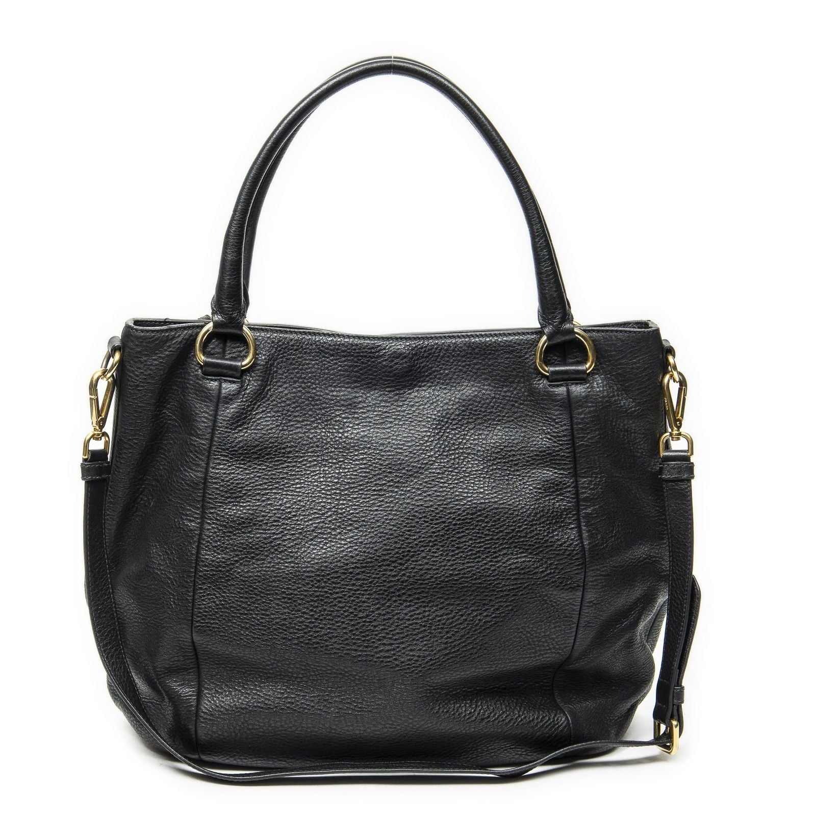 Prada Convertible Tote Black Vitello Dyno — view 5