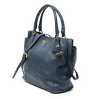 Prada Side Pocket Tote Navy — view 2