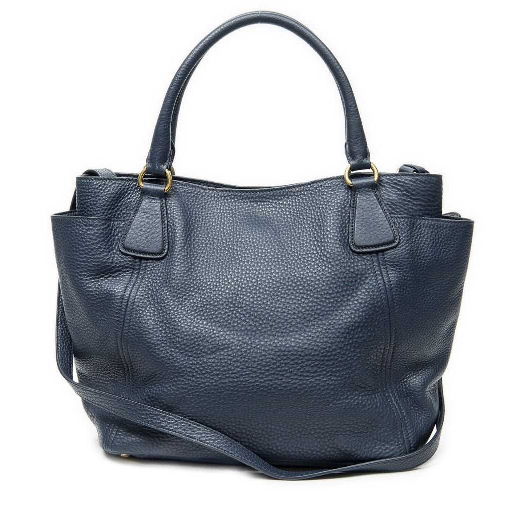 Prada Side Pocket Tote Navy — view 5