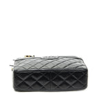 Chanel CC Tassel Camera Bag Black Quilted Lambskin Leather — view 6