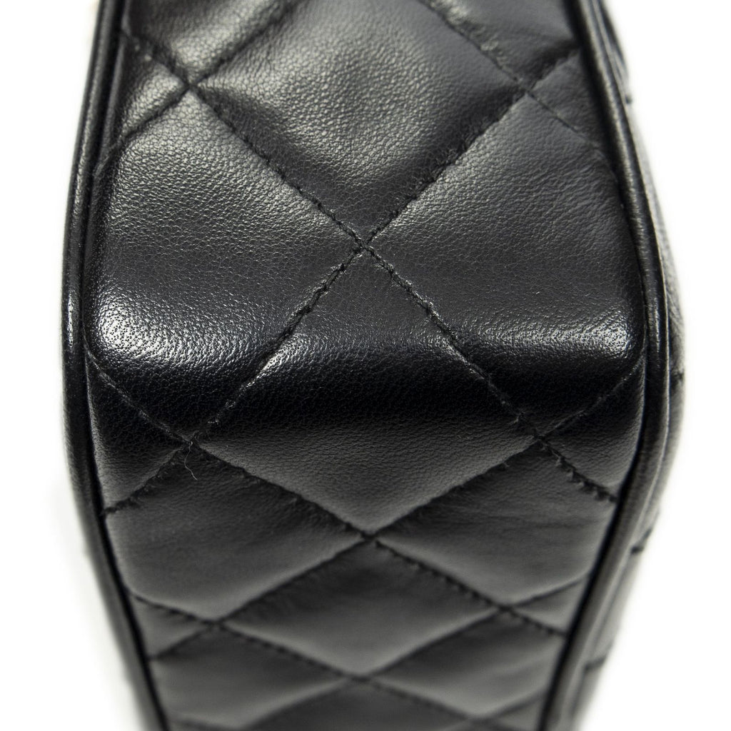 Chanel CC Tassel Camera Bag Black Quilted Lambskin Leather — view 7