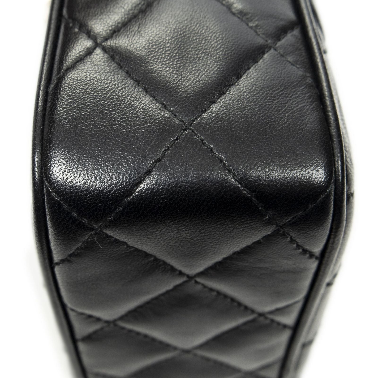 Chanel CC Tassel Camera Bag Black Quilted Lambskin Leather — view 7