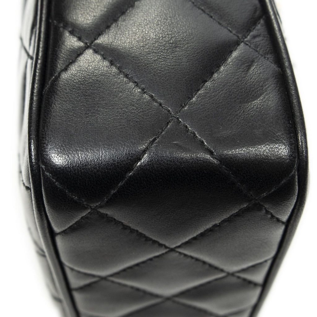 Chanel CC Tassel Camera Bag Black Quilted Lambskin Leather — view 8
