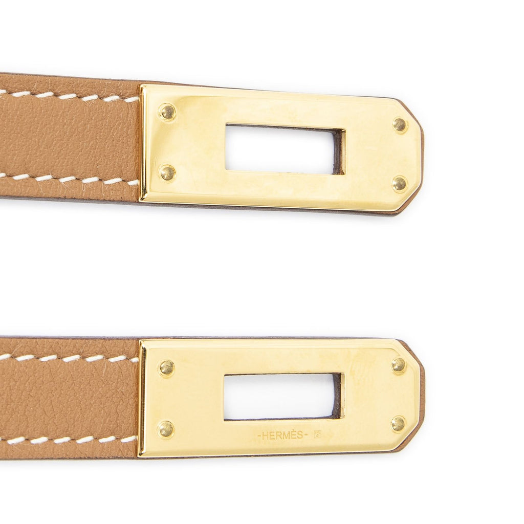 Hermes Kelly Choker Necklace Brown Leather — view 4