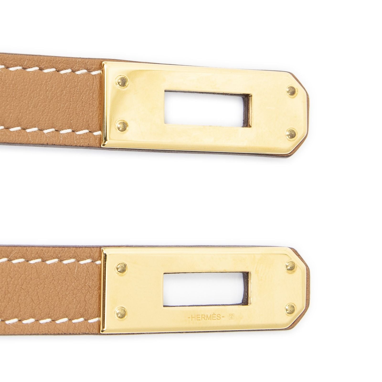 Hermes Kelly Choker Necklace Brown Leather — view 4