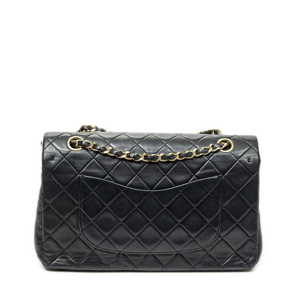Chanel Quilted Double Flap Black Lambskin Leather — view 5