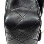 Chanel Quilted Double Flap Black Lambskin Leather — view 7
