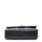 Chanel Quilted Double Flap Black Lambskin Leather — view 6