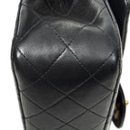 Chanel Quilted Double Flap Black Lambskin Leather — view 7