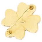 Chanel CC Clover Brooch Gold Plated — view 2