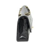 Chanel Quilted Double Flap Black Lambskin Leather — view 4