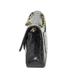Chanel Quilted Double Flap Black Lambskin Leather — view 3