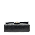 Chanel Quilted Double Flap Black Lambskin Leather — view 6