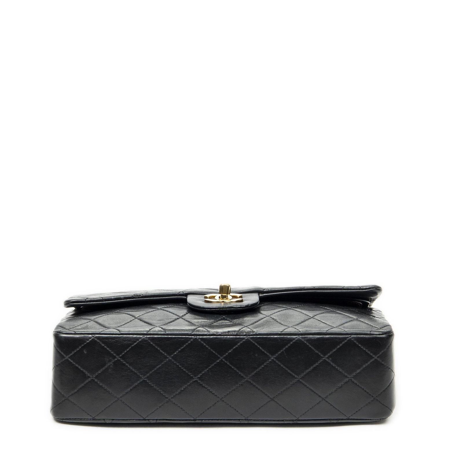 Chanel Quilted Double Flap Black Lambskin Leather — view 6