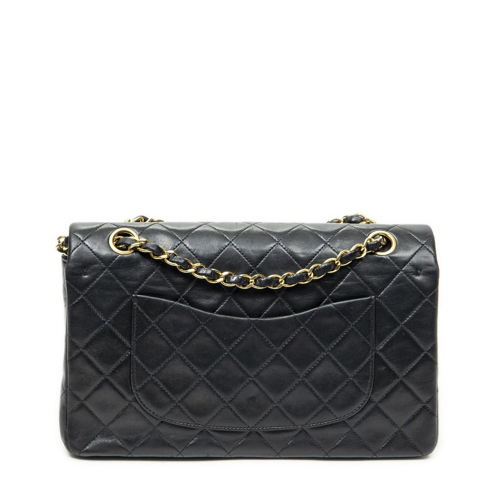 Chanel Quilted Double Flap Black Lambskin Leather — view 5