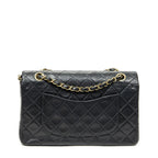 Chanel Quilted Double Flap Black Lambskin Leather — view 5