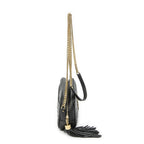 Saint Laurent Mini Lou Camera Bag Black Matelasse Gray Dollar Leather — view 4