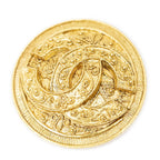 Chanel CC Logo Roundbro Brooch