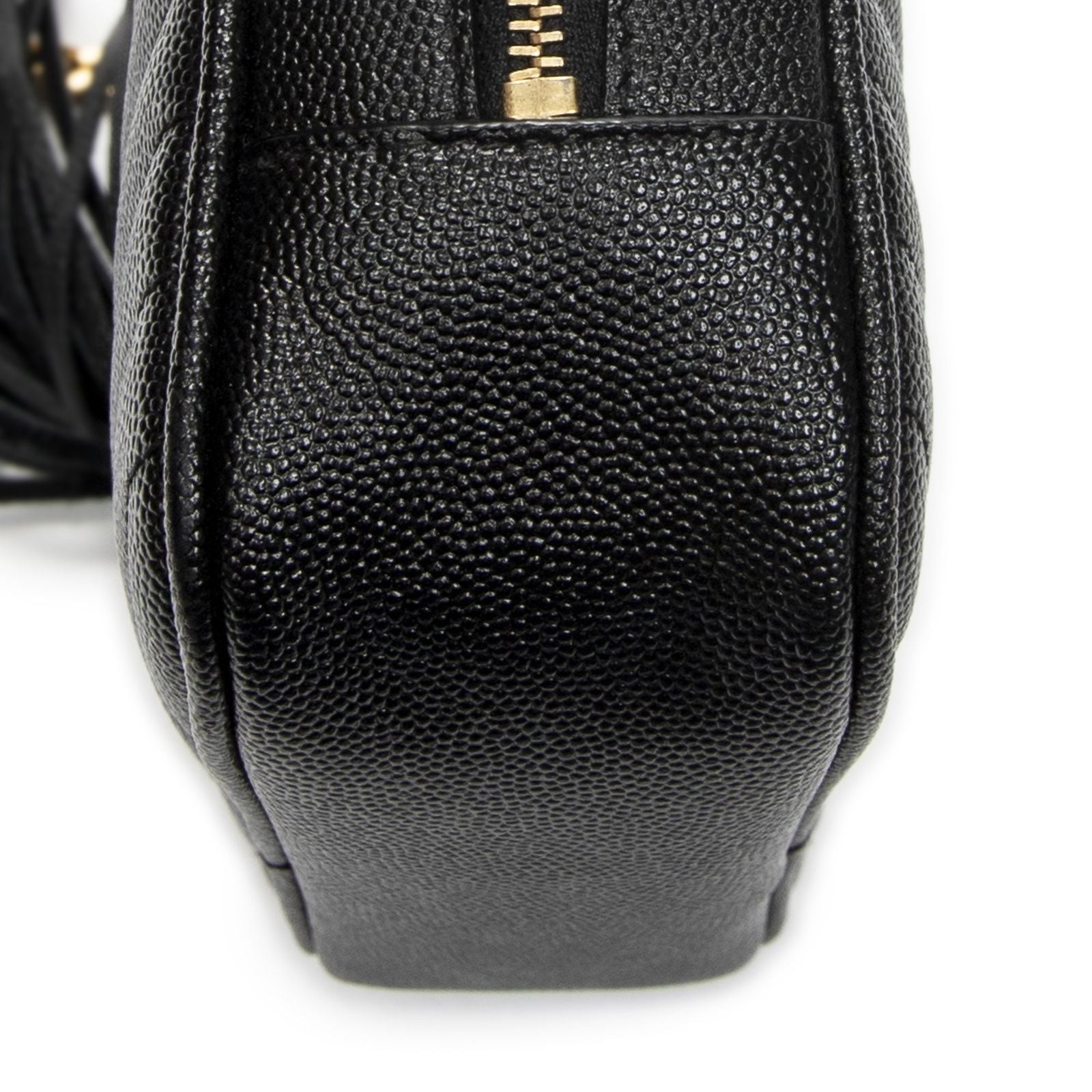 Saint Laurent Mini Lou Camera Bag Black Matelasse Gray Dollar Leather — view 8
