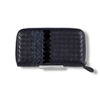 Bottega Veneta Wallet Round Zippy Black Intrecciato Leather Patent — view 2