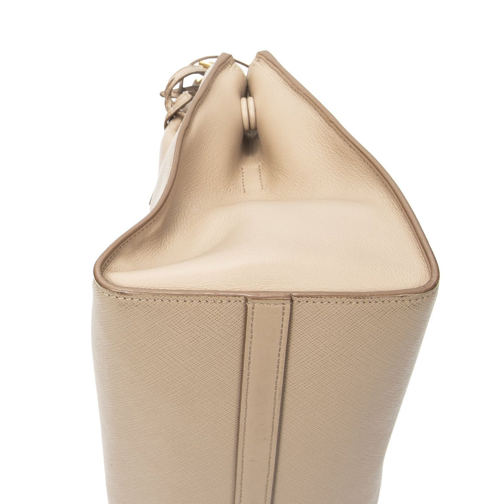 Prada Small Paradigme Tote Beige Saffiano Leather — view 8