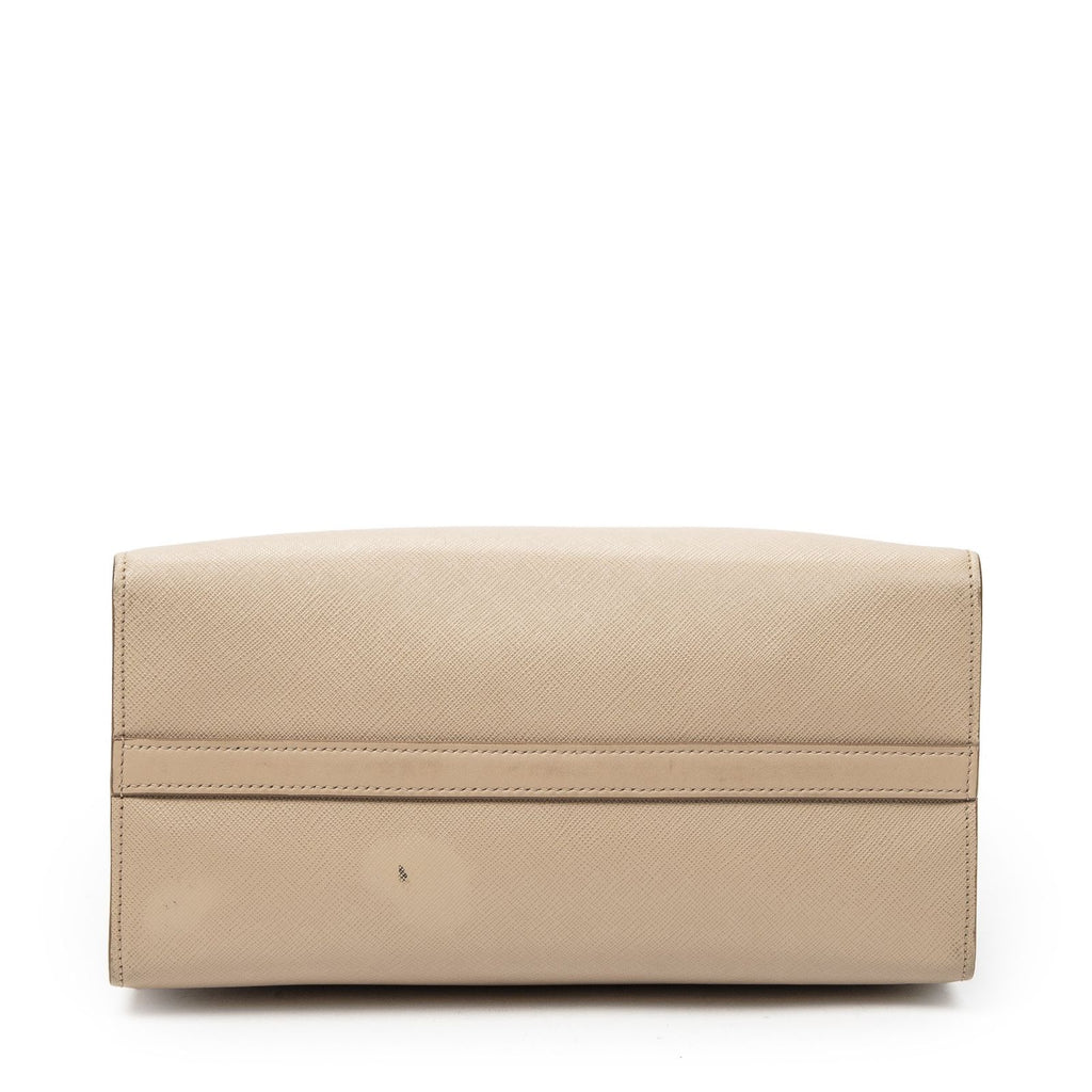 Prada Small Paradigme Tote Beige Saffiano Leather — view 6