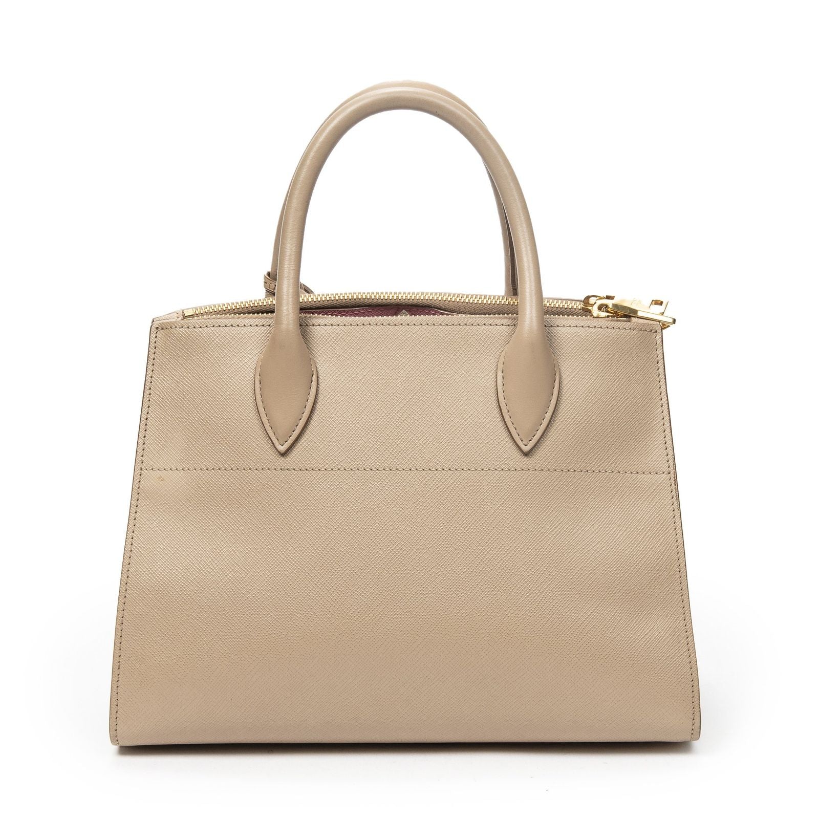 Prada Small Paradigme Tote Beige Saffiano Leather — view 5