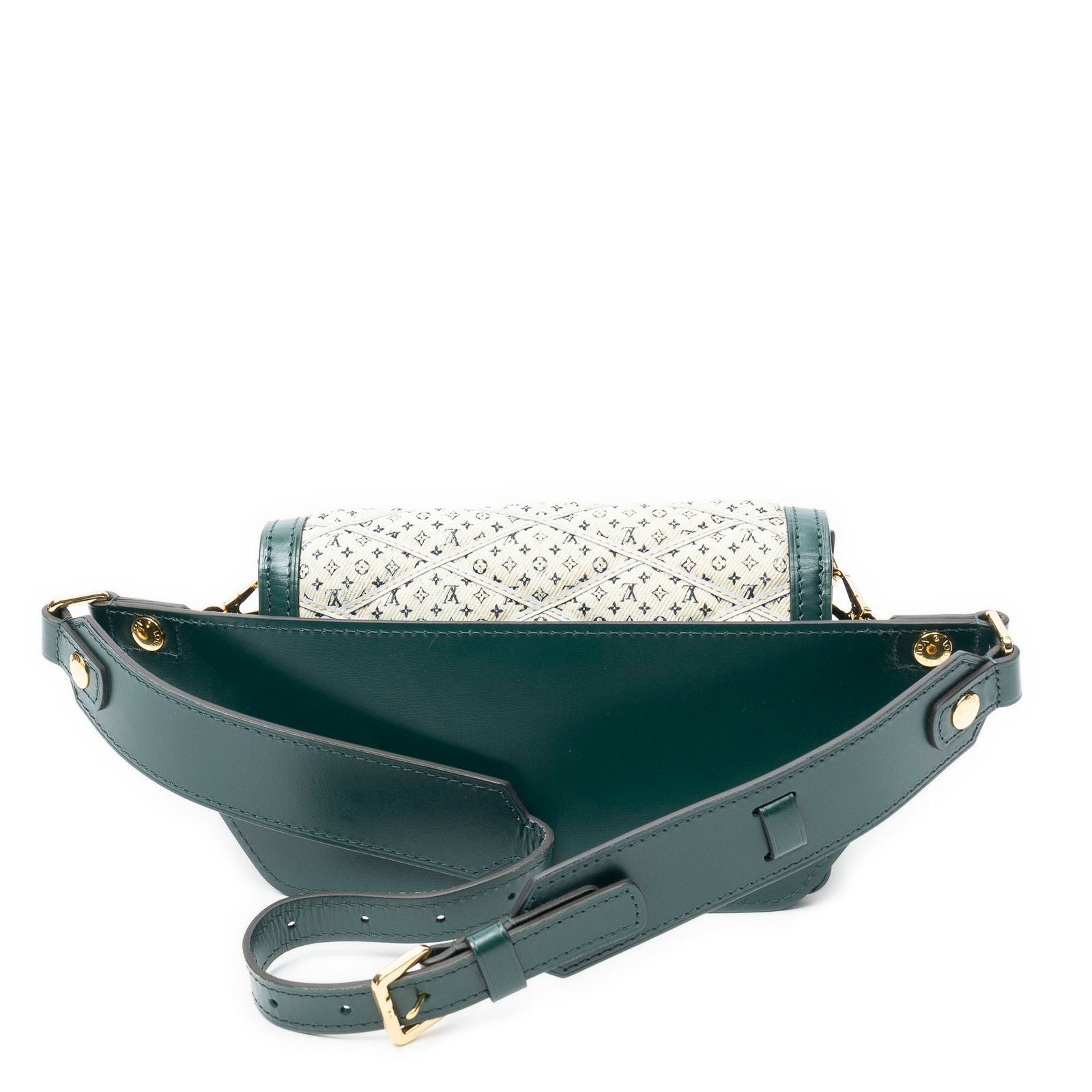 Louis Vuitton Dauphine Bumbag Green GG Denim Canvas Belt — view 5