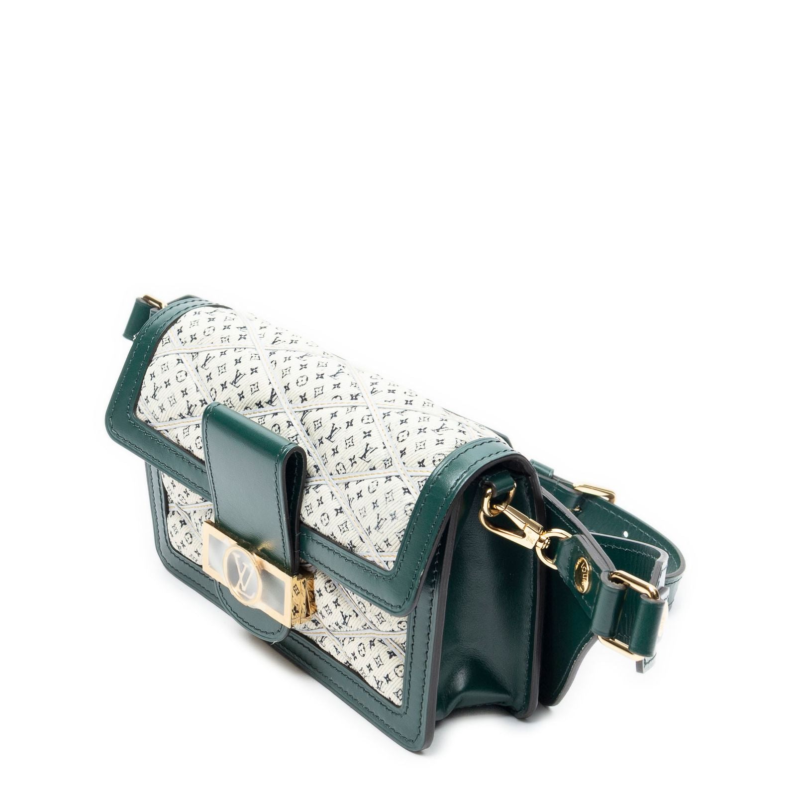 Louis Vuitton Dauphine Bumbag Green GG Denim Canvas Belt — view 2