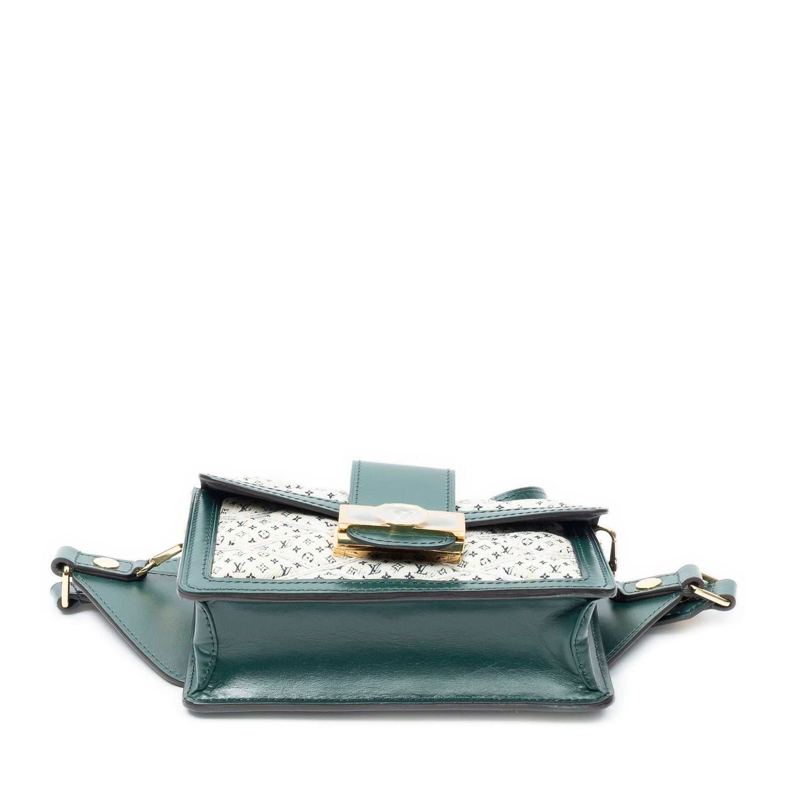 Louis Vuitton Dauphine Bumbag Green GG Denim Canvas Belt — view 6