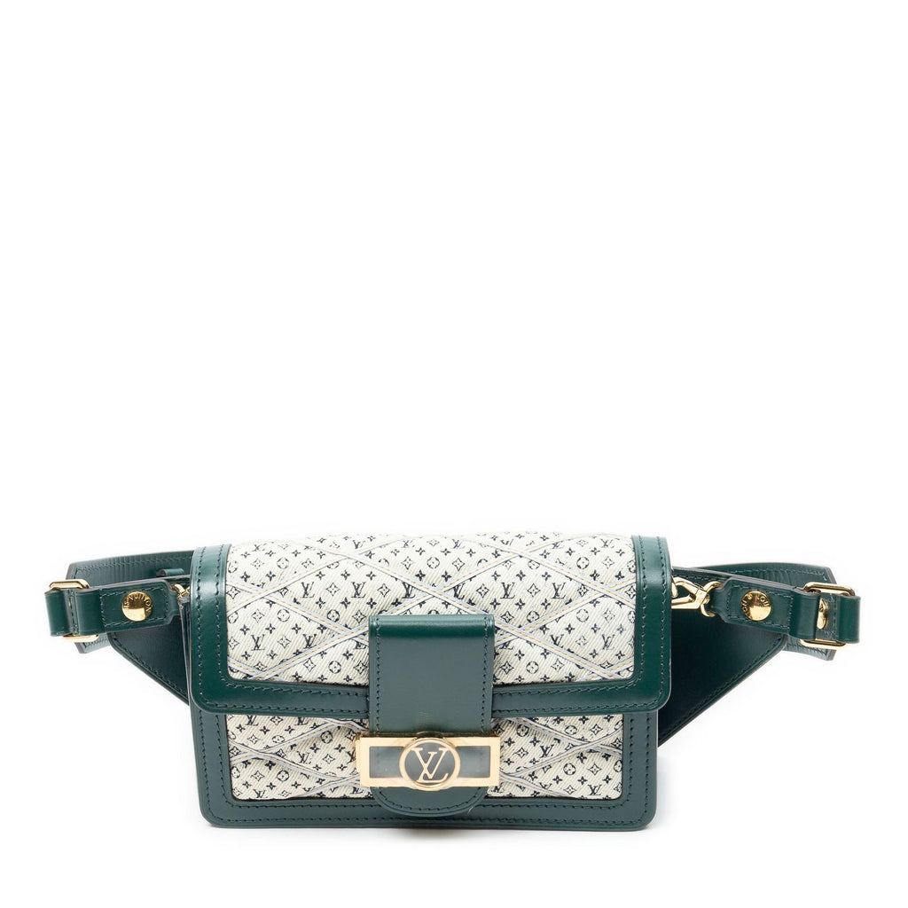 Louis Vuitton Dauphine Bumbag Green GG Denim Canvas Belt