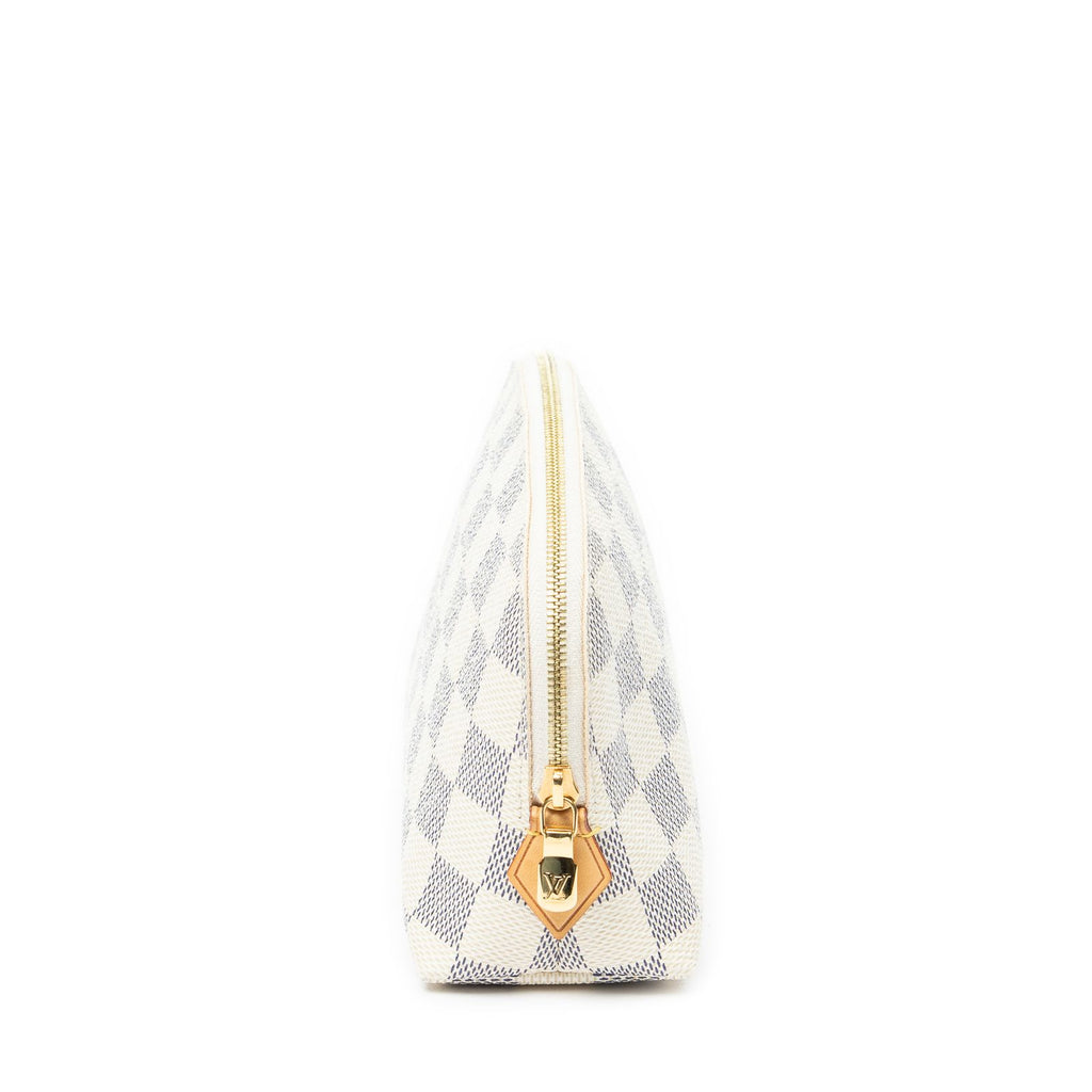 Louis Vuitton Makeup Pouch Ivory Damier Azur — view 4