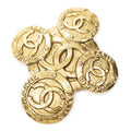 Chanel CC Coins Cross Brooch