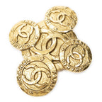 Chanel CC Coins Cross Brooch